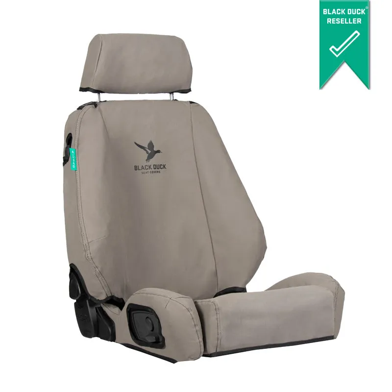 Black Duck Canvas Seat Covers Suits Case Artic Loaders Grey