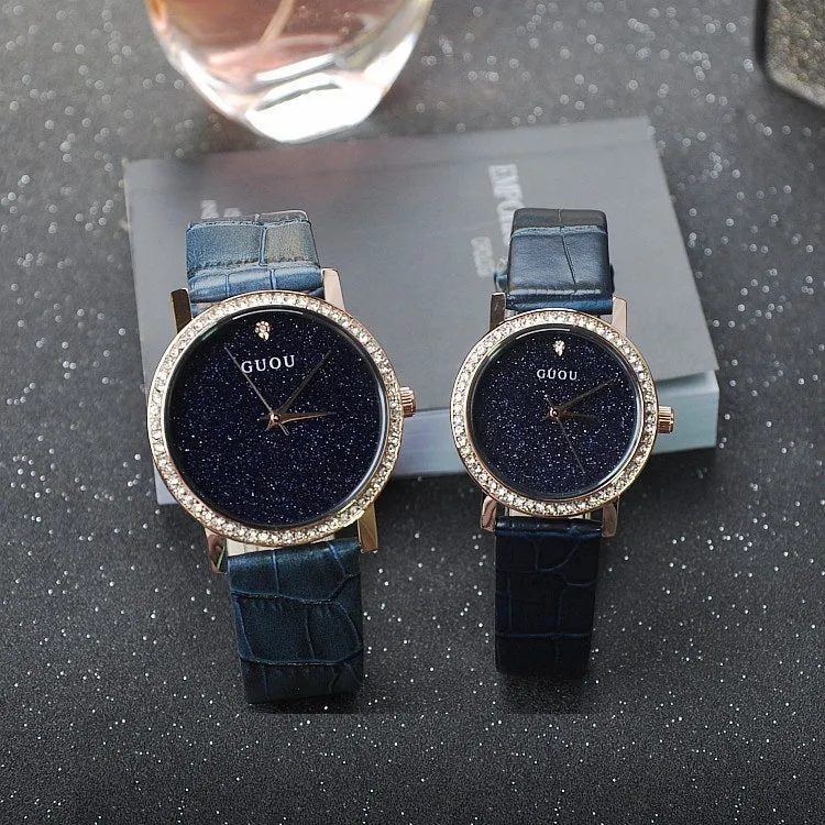 Blue Sandstone With Diamond Women's Watch