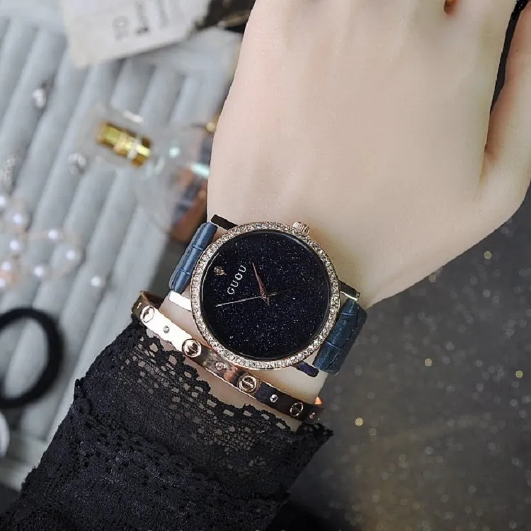 Blue Sandstone With Diamond Women's Watch