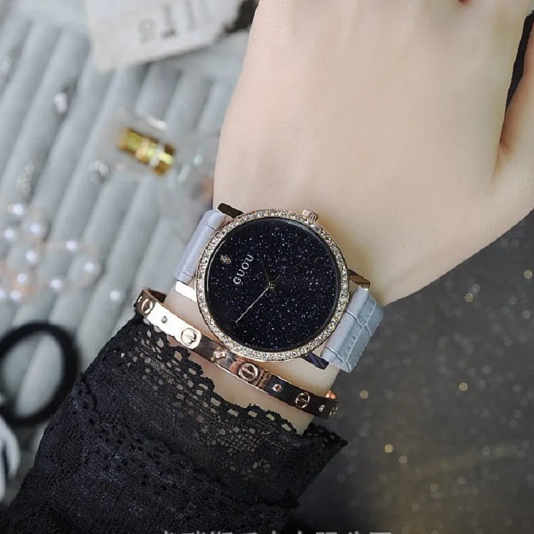 Blue Sandstone With Diamond Women's Watch