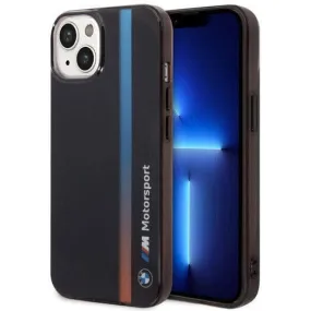 BMW Motorsports PC/TPU BLACK MOTORSPORT COLLECTION IML CASE PRINTED TRICOLOR FADING STRIPE - iPhone 14