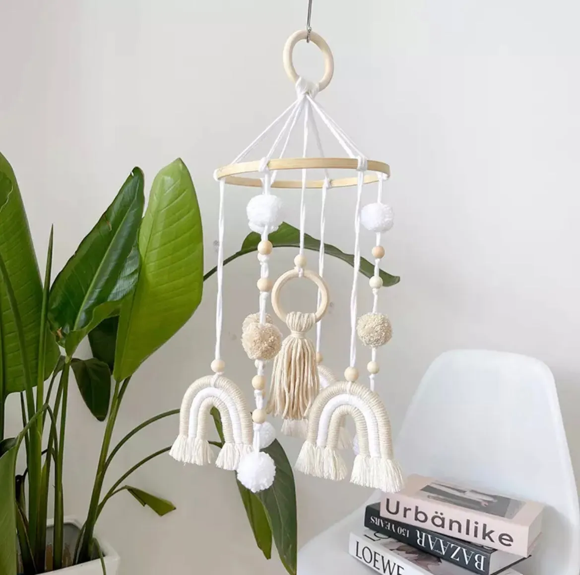 Boho Rainbow Baby Mobile - Nordic Neutral