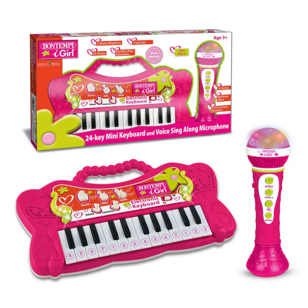 Bontempi Mini Keyboard and Karaoke Microphone Set