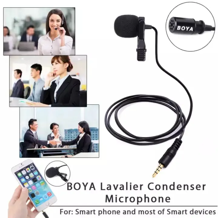 BOYA BY-LM10 Lavalier Clip-on Omnidirectional Condenser Microphone