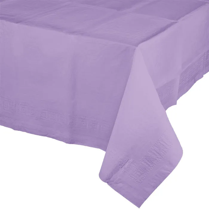 Bulk Luscious Lavender Paper Table Covers 54" x 108" (6 per Case)