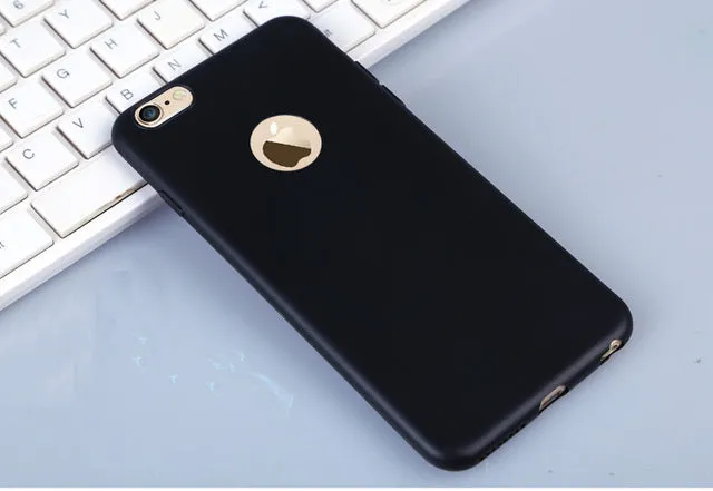 Candy  Soft TPU Silicon phone cases Coque with logo window Accessories For iPhone X 5 5S SE 6 6S 7 8 Plus Fundas luxury Cover