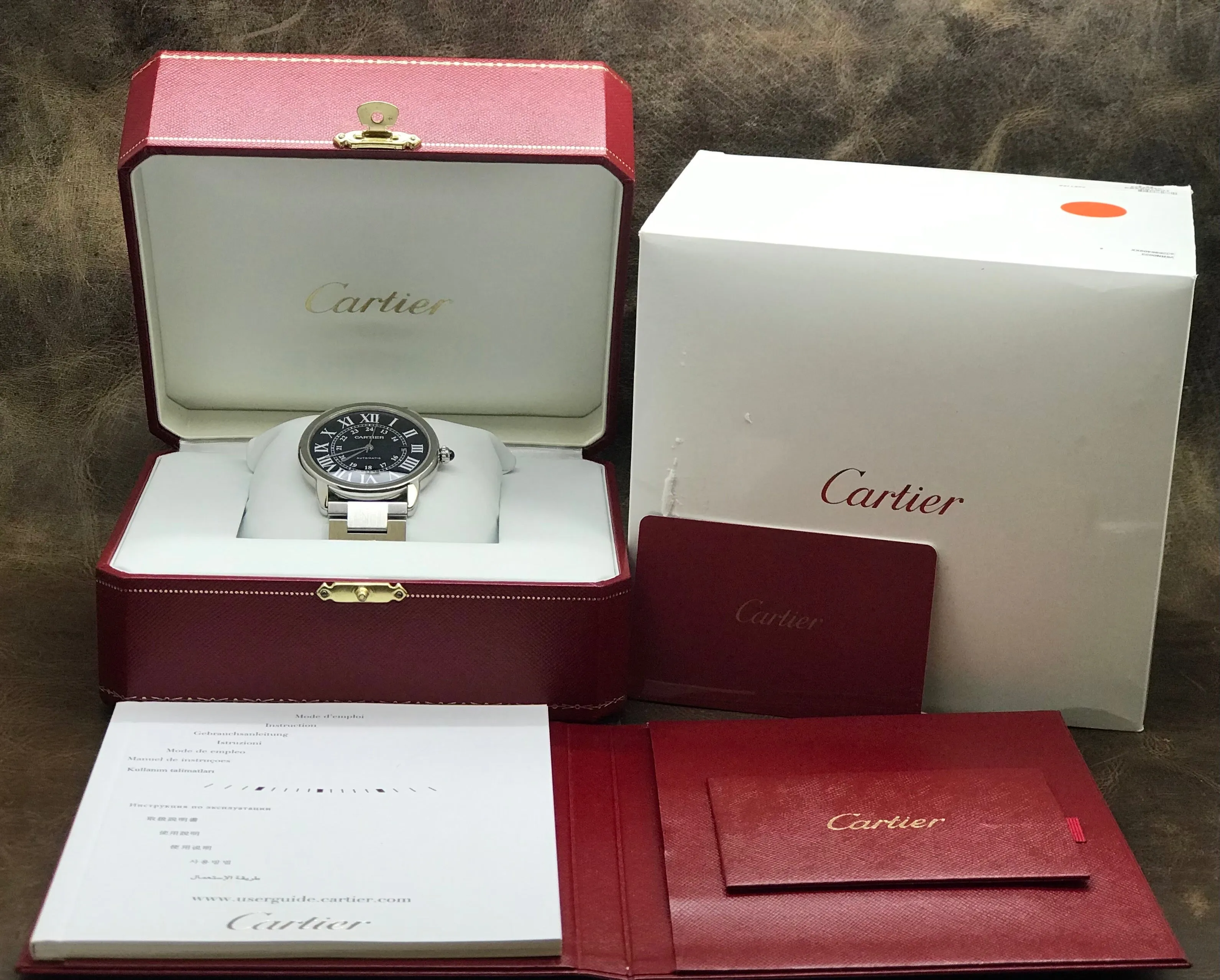 Cartier Ronde Solo de Cartier WSRN0023 Blue Roman Dial Automatic Men's Watch