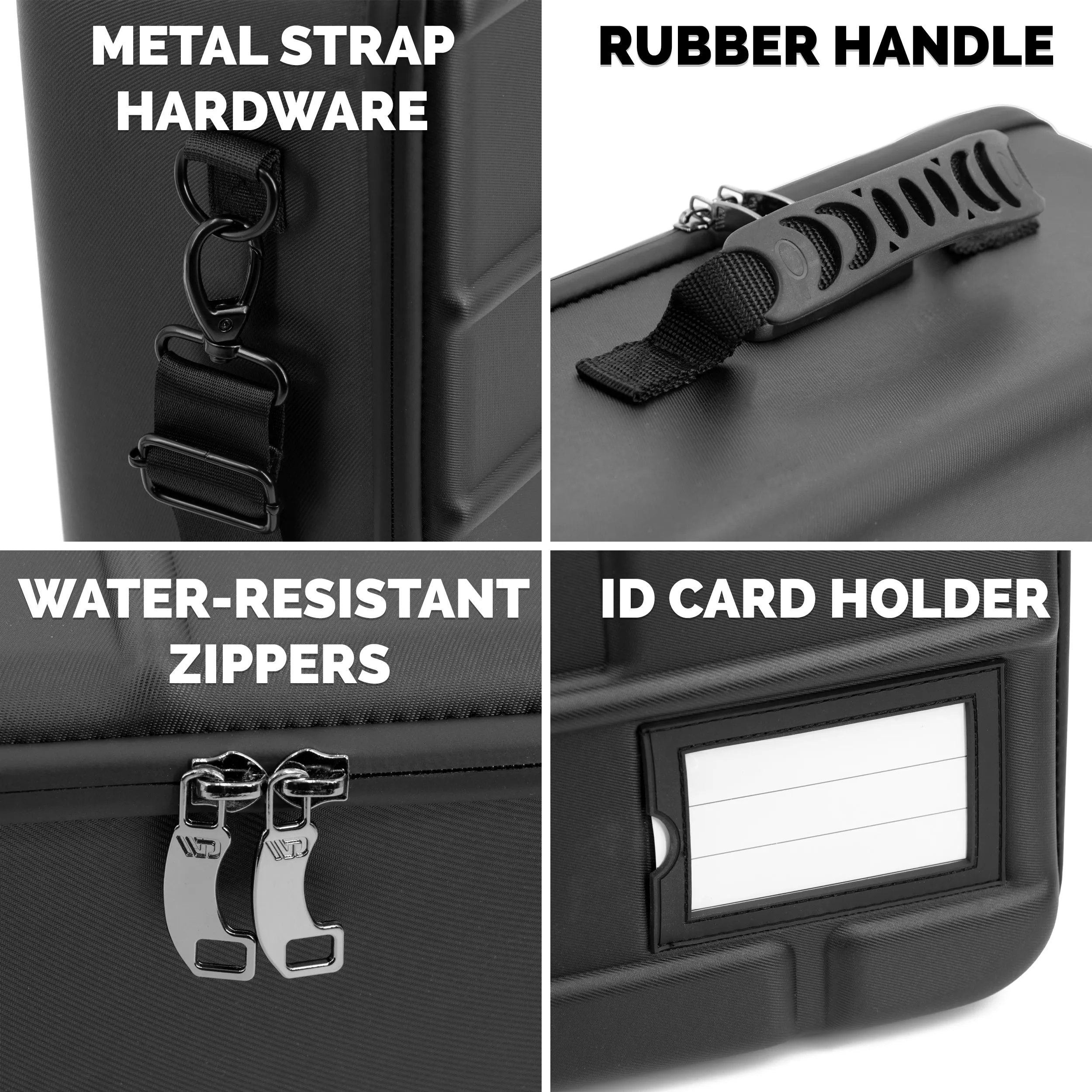 CASEMATIX Mixer Case Compatible With Behringer Flow 8 or Xenyx 802s in Two Customizable Trays - Fits DJ Mixers and More up to 13.5" x 10.5" x 2.2"