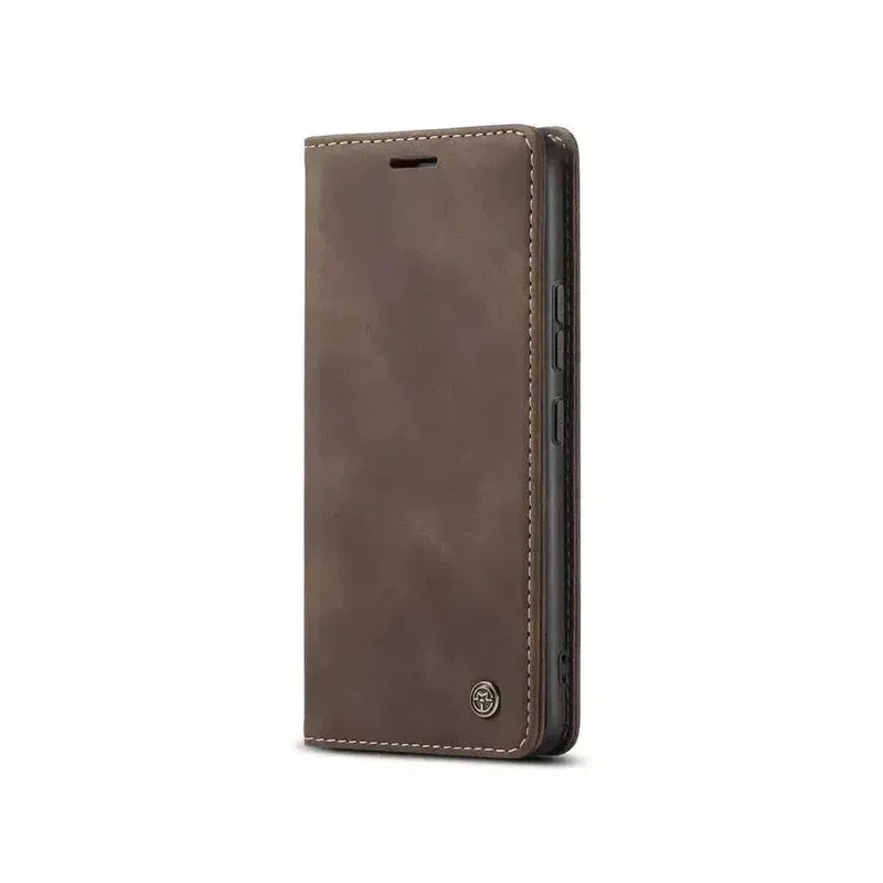 Caseme Magnetic Flip PU Leather Wallet Case for iPhone 11 Pro - Brown