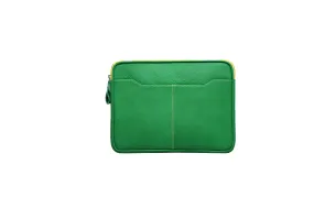 Casper Green Padded Laptop Sleeve – Premium Leather Case for MacBook & Laptops (13" to 16")