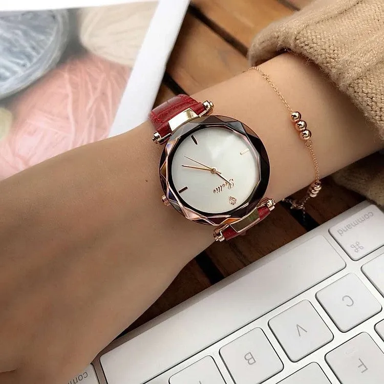 Casual Leather Strap Women's Watch