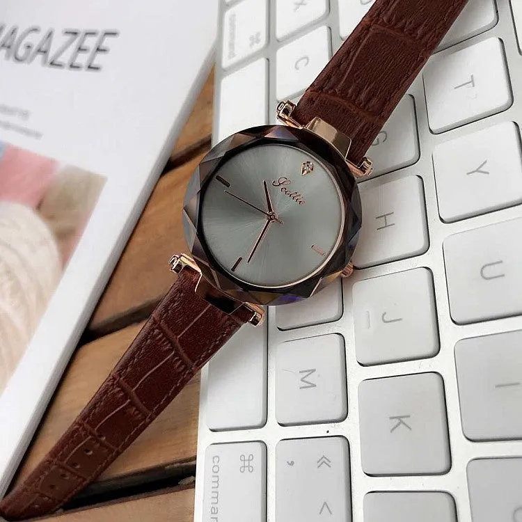 Casual Leather Strap Women's Watch