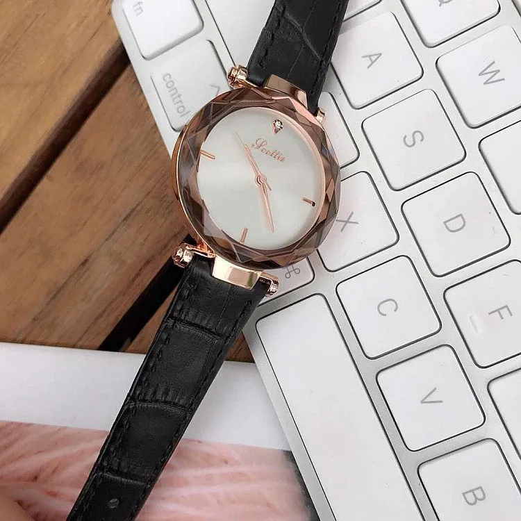 Casual Leather Strap Women's Watch