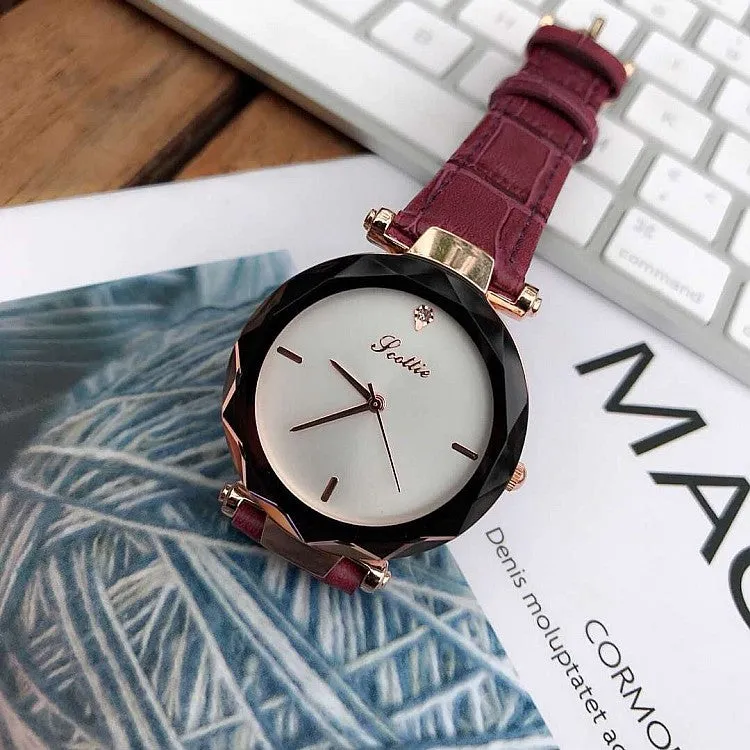 Casual Leather Strap Women's Watch