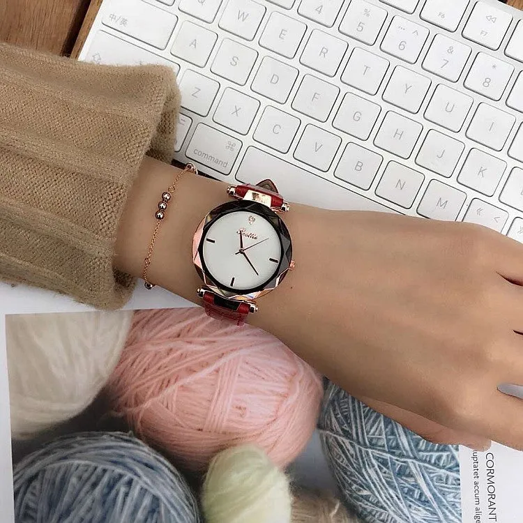 Casual Leather Strap Women's Watch