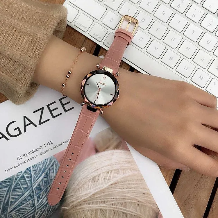 Casual Leather Strap Women's Watch