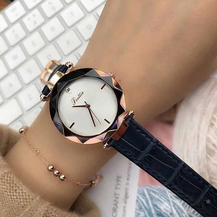 Casual Leather Strap Women's Watch