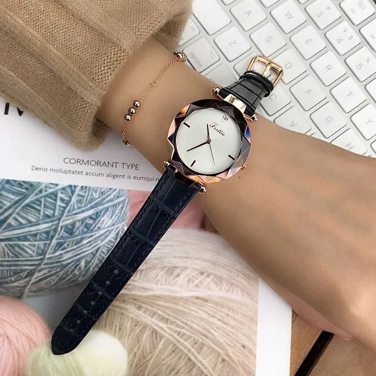 Casual Leather Strap Women's Watch