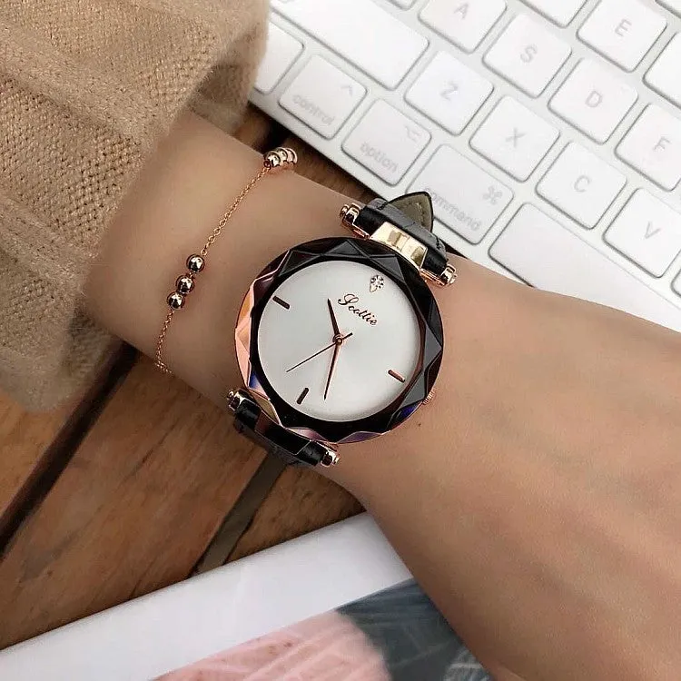 Casual Leather Strap Women's Watch