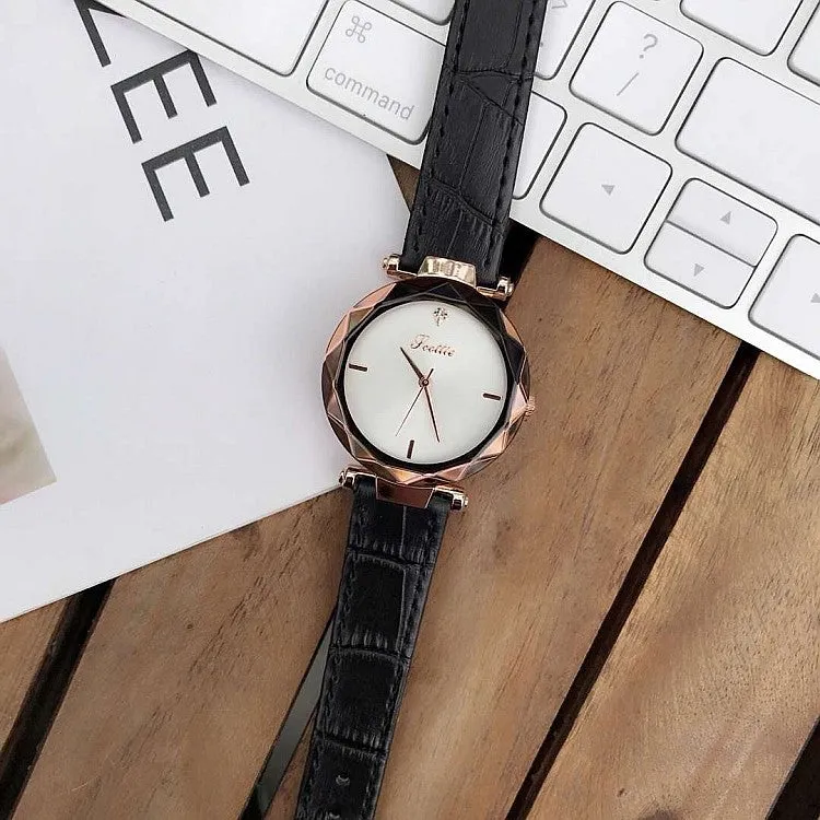 Casual Leather Strap Women's Watch