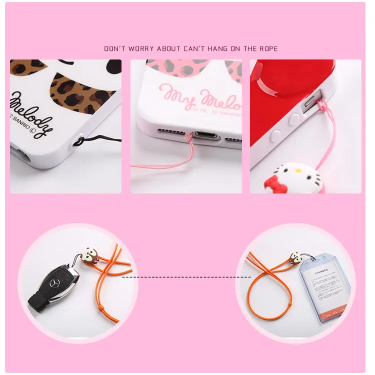 Charm Lanyard Cute Cartoon Characters Universal Anti-Lost Silicone Strap