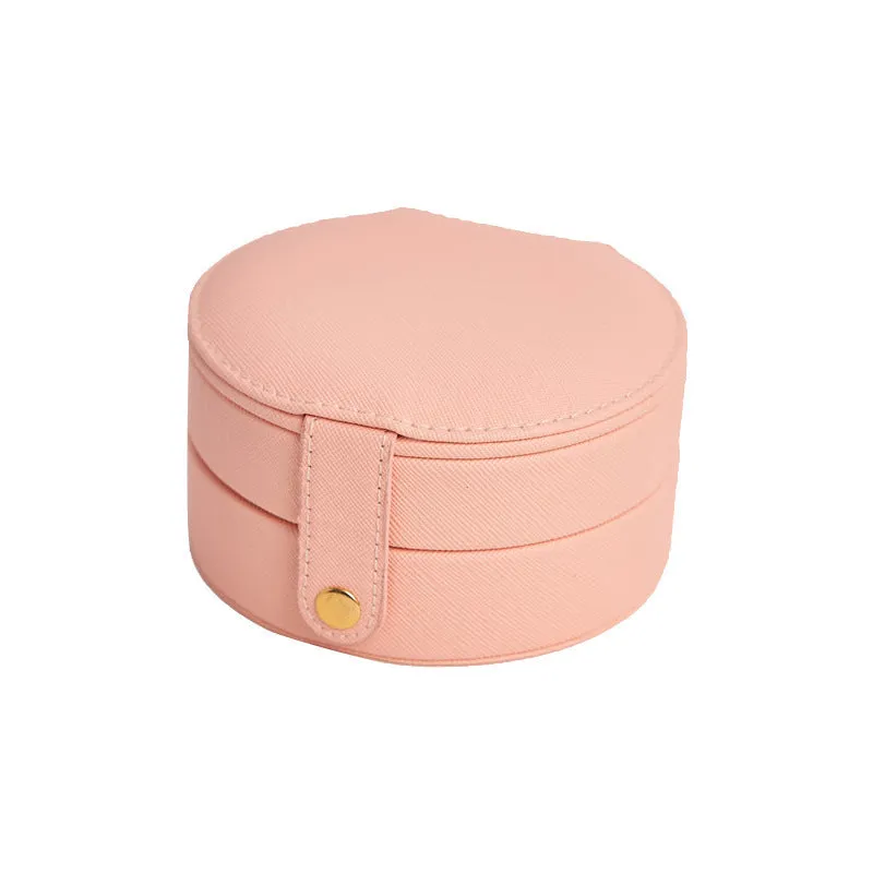 Circular Travel Jewelry Case in Pink - 11/22