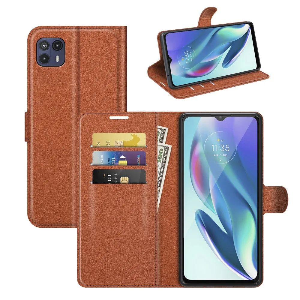 Classic Motorola Moto G50 5G flip case - Brown