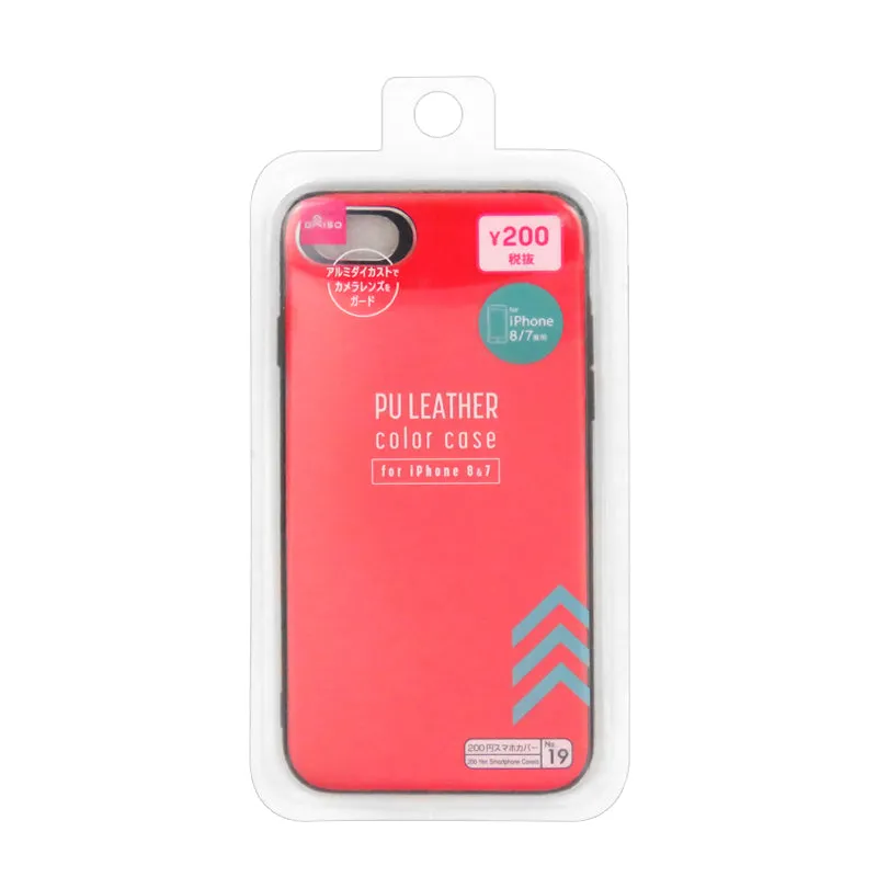 Colored Case Imitation Leather Red for Smartphone