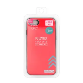 Colored Case Imitation Leather Red for Smartphone