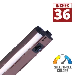 CounterMax 5K 36 Inch LED Under Cabinet Light, 2700K to 5000K, 2220 Lumens, 120V, Bronze