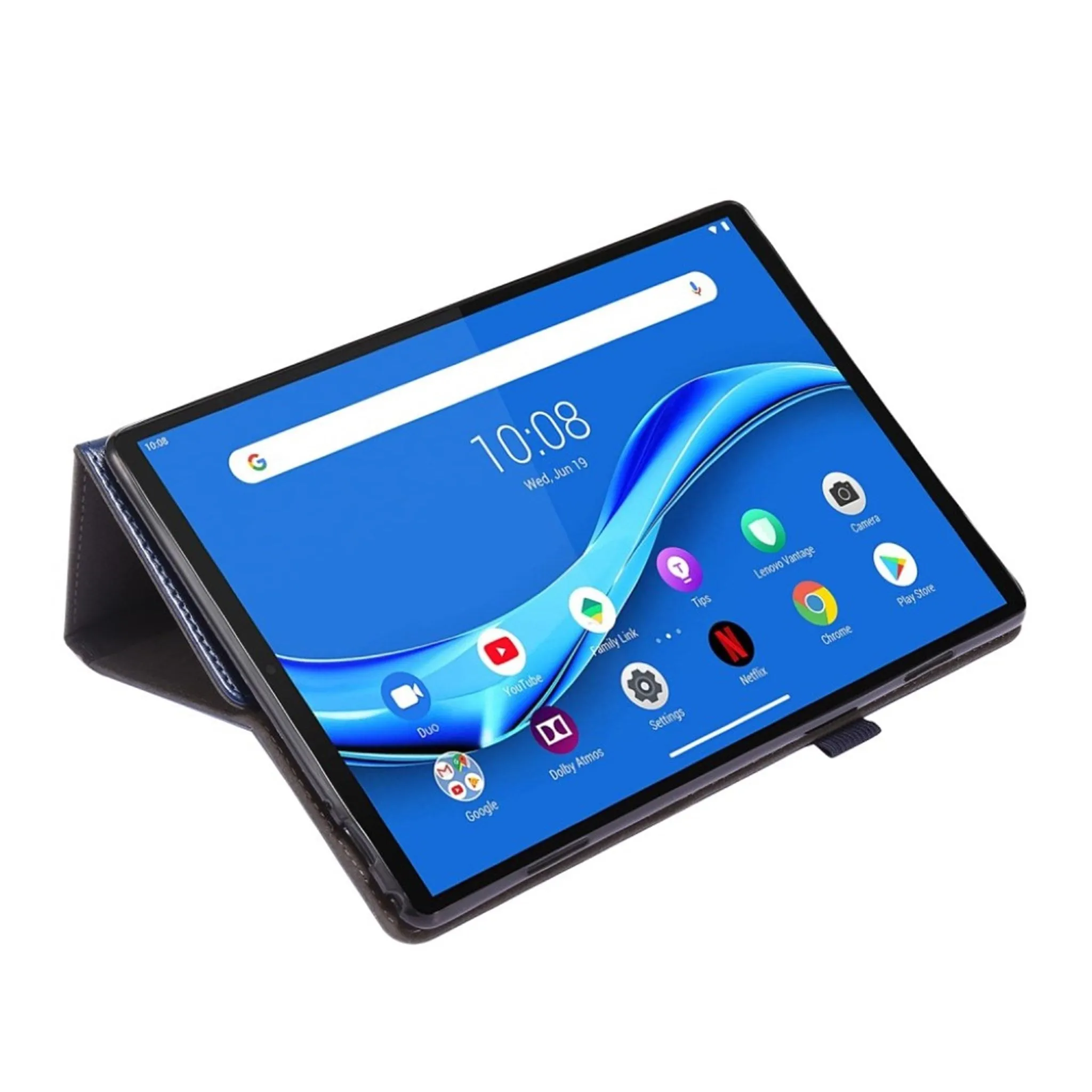 Crazy Horse Lenovo Tab M10 leather flip case - Blue