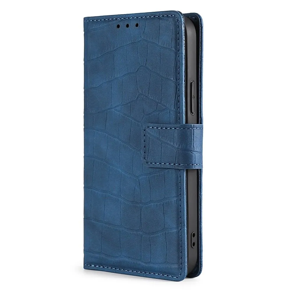 Crocodile textured leather case for OnePlus Nord N20 5G - Blue