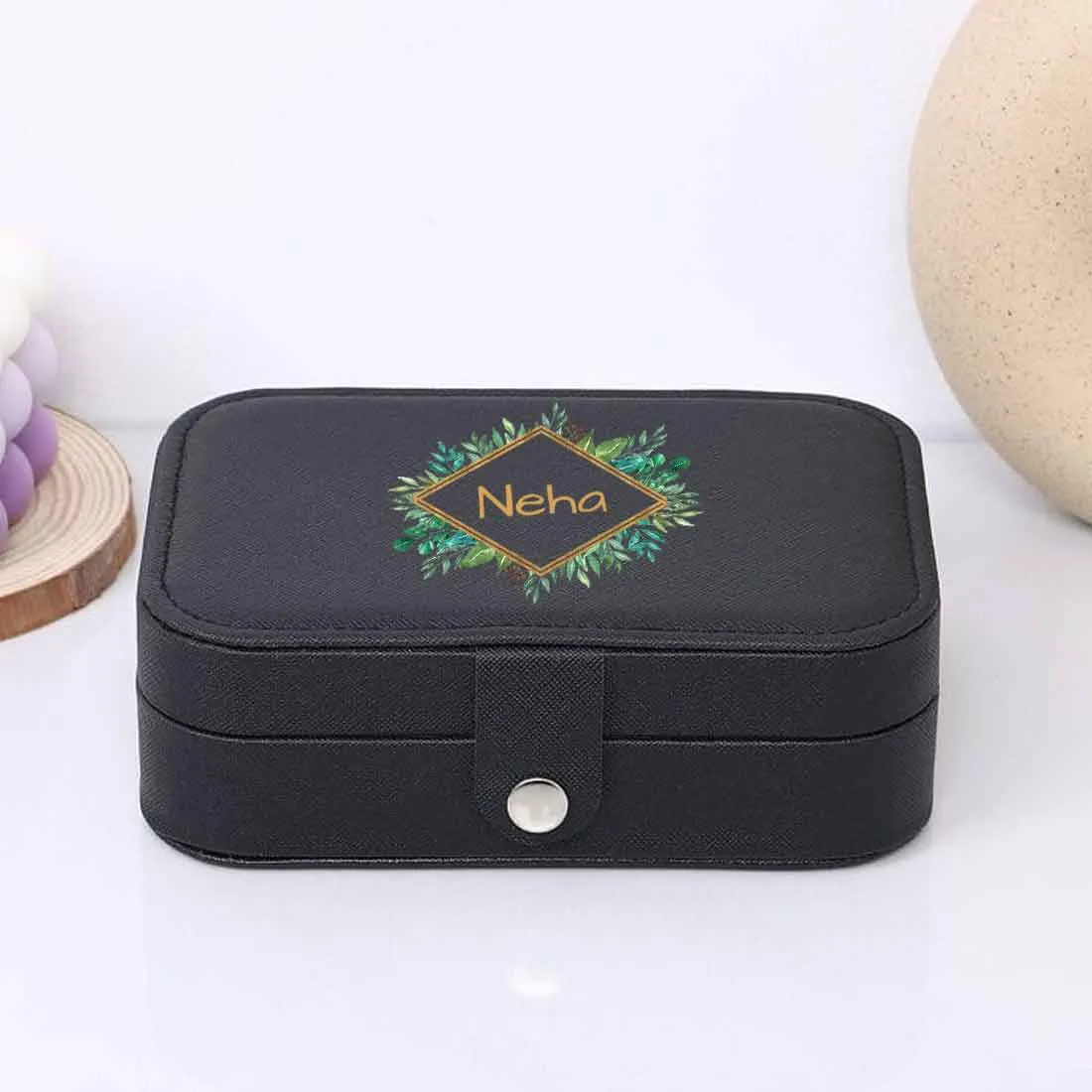 Custom Jewelry Box for Ladies Travel Storage Case for Rings Earrings and Pendants - Tropical