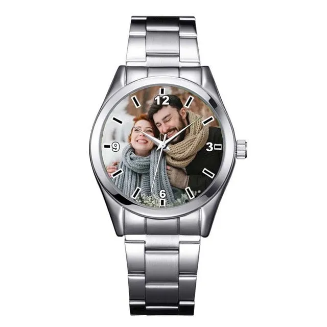 Custom photo watch face Printing Wristwatch Customized Gift For lovers