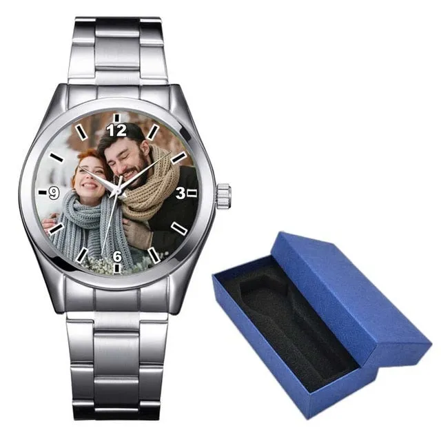 Custom photo watch face Printing Wristwatch Customized Gift For lovers