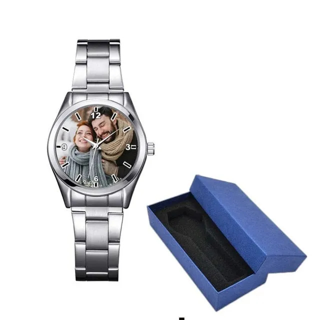 Custom photo watch face Printing Wristwatch Customized Gift For lovers