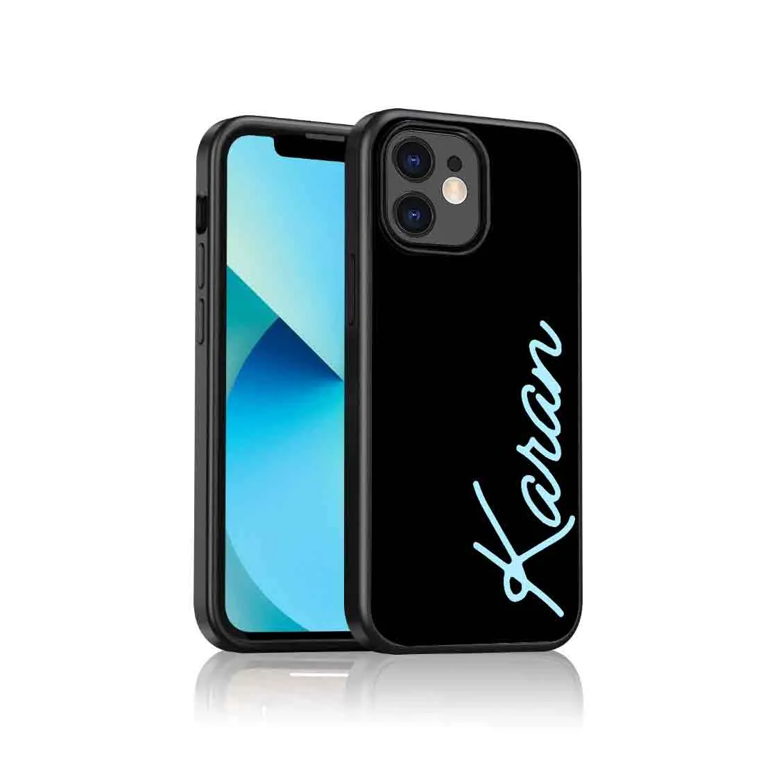 Customised Mobile Covers iPhone 11 Back Cover with Name Mobile Cover  -  Neon