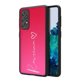 Customized Samsung A52 Back Cover Pink Phone Case with Signature Calligraphy Name