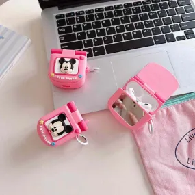 Cute Cartoon Mirror Flip Style Airpod Case