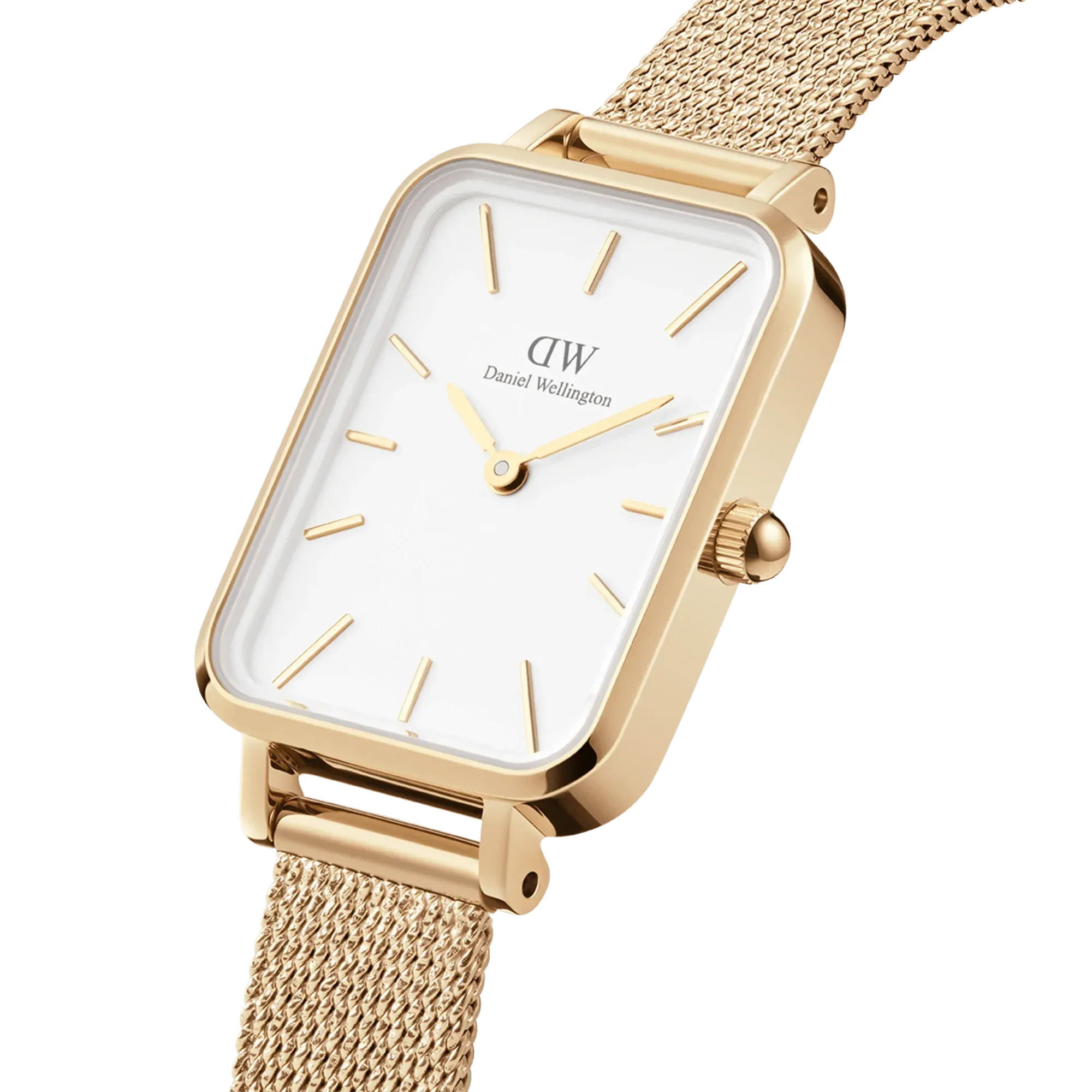 Daniel Wellington Quadro Pressed Evergold Ladies White Watch DW00100556