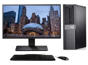 Dell Optiplex 9010 SFF Desktop 22" Dell Monitor Intel Core i5-3470 3.2GHz 16GB RAM 256 GB SSD DVD Win 10 Pro, WIFI (Renewed)