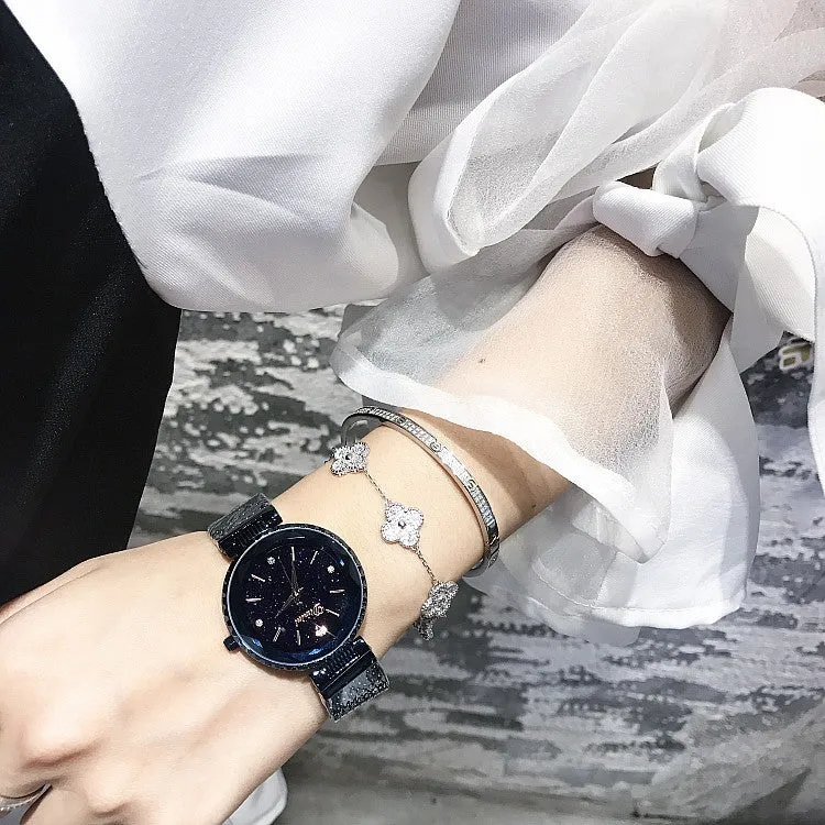 Diamond Scale Mesh Strap Women's Watch