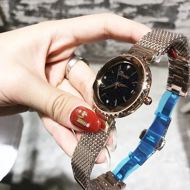 Diamond Scale Mesh Strap Women's Watch