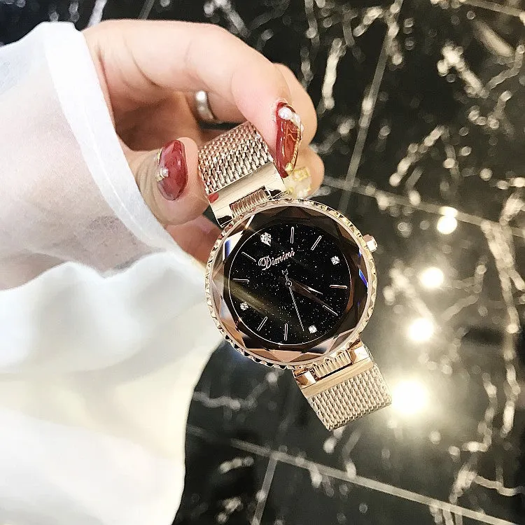 Diamond Scale Mesh Strap Women's Watch