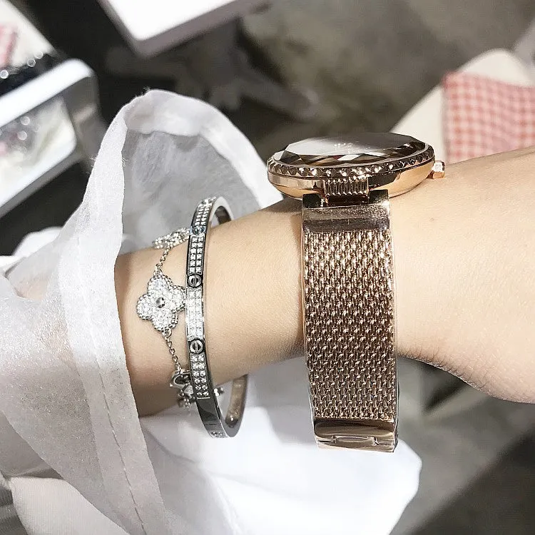 Diamond Scale Mesh Strap Women's Watch