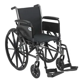 Drive, Cruiser III Light Weight Wheelchair with Flip Back Removable Arms, Full Arms, Swing away Footrests, 18" Seat