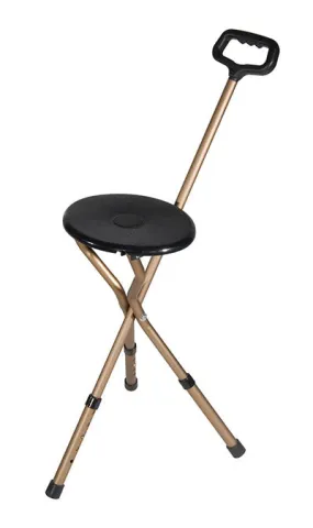 Drive, Folding Lightweight Cane Seat, Adjustable Height, Bronze