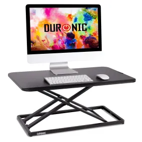 Duronic Sit-Stand Desk DM05D20 | Height Adjustable Office Workstation | 74x45cm Platform | Riser for PC Computer Screen, Keyboard, Laptop | 10kg Capacity | Ergonomic Desktop Table Converter…