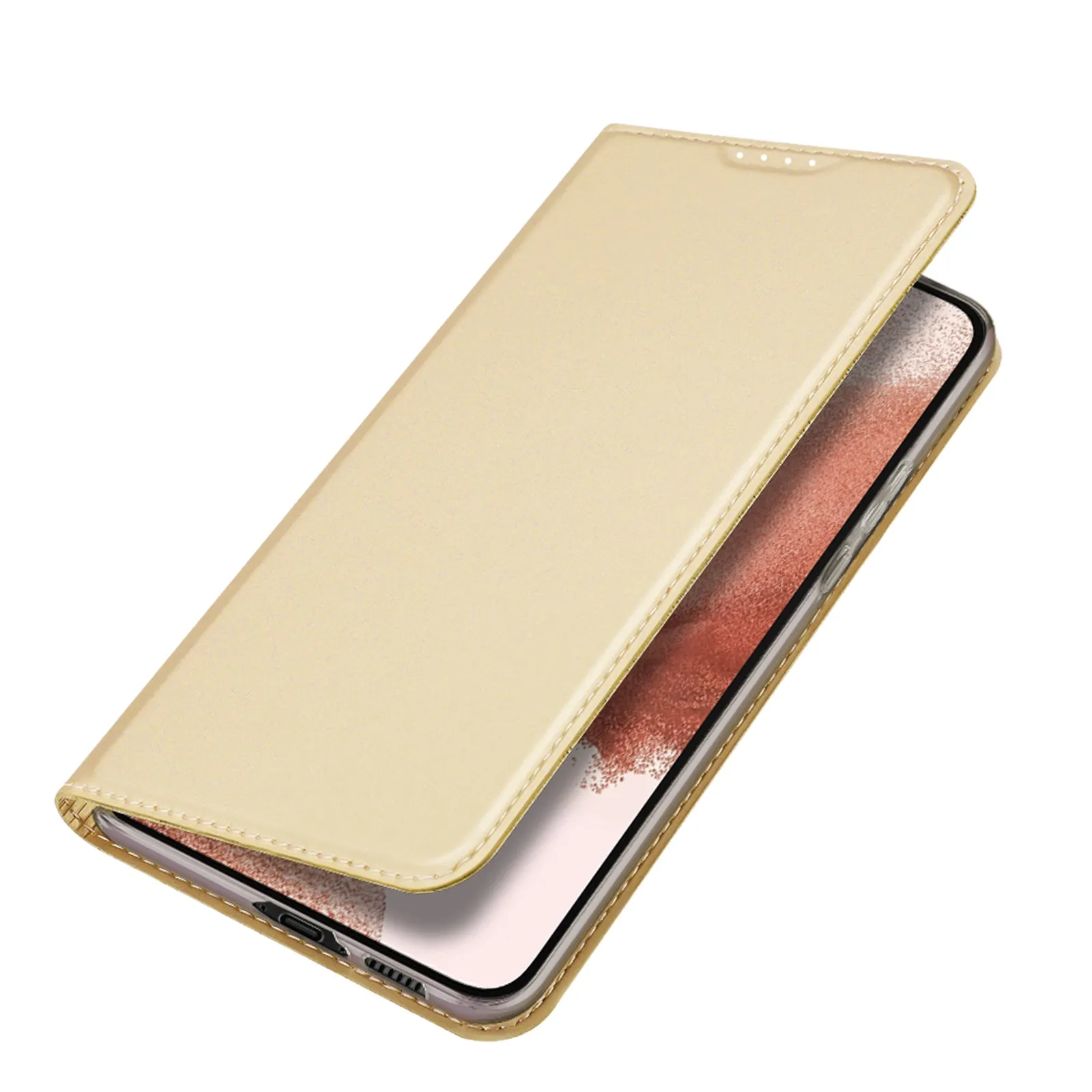 DUX DUCIS Skin Pro Faux Leather Wallet Flip Case for Samsung Galaxy S23 - Gold