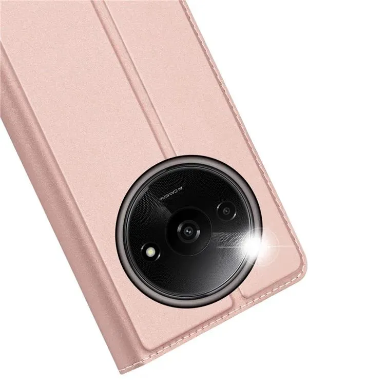 DUX DUCIS Skin Pro Faux Leather Wallet Flip Case for Xiaomi Poco 61 / Redmi A3/ Redmi A3x - Rose Gold